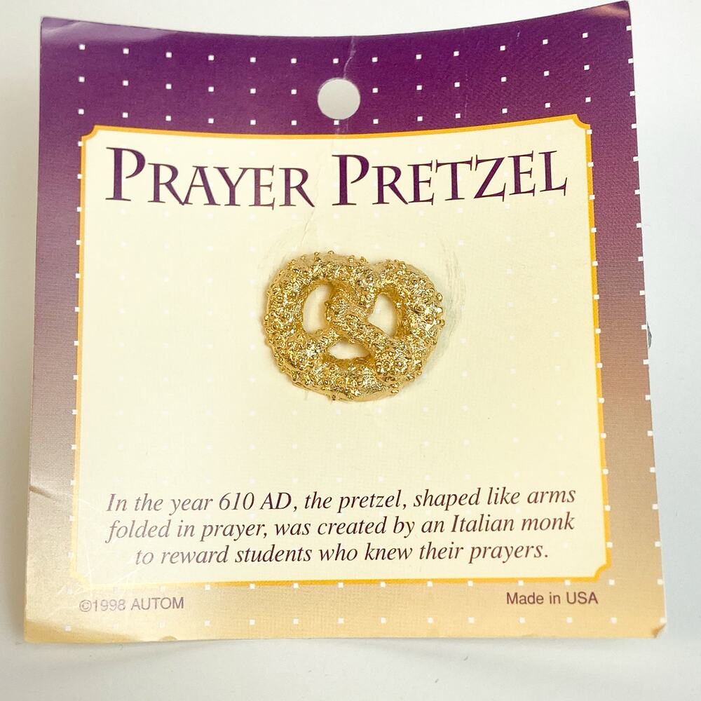 Prayer Pretzel Pin New in Packaging